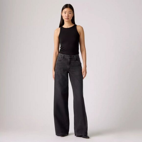 Levi's 94 Baggy Wide Leg Jeans in Over Exposure - Black - Picture 1 of 14